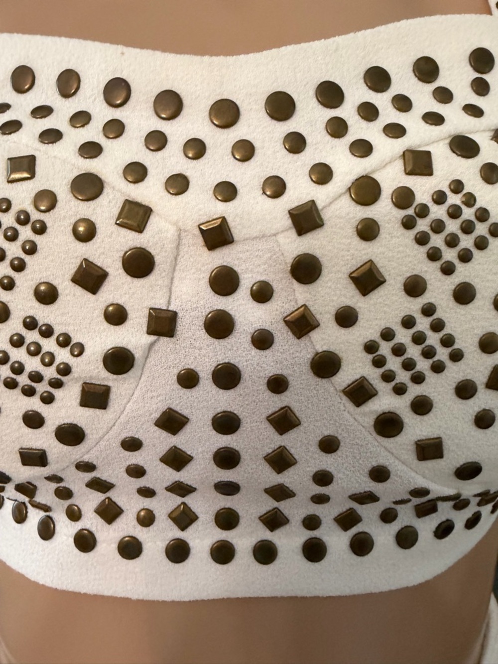 White Studded Skirt - Picture 4 of 10